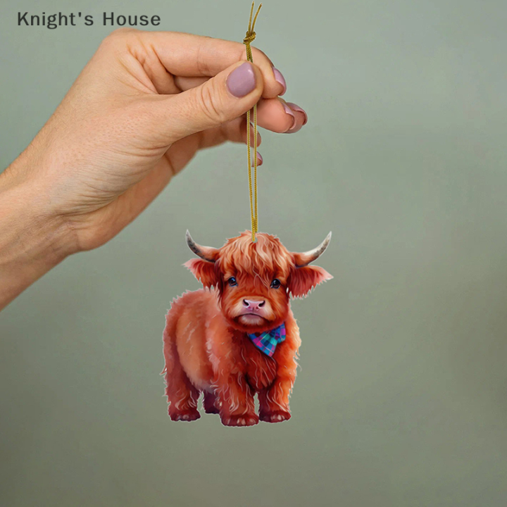 knights-house-จี้รถพร้อมสายคล้องกระจกมองหลังจี้รถรูปวัว