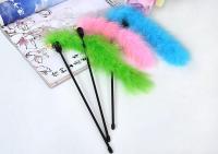 1PC Pet Toy Random Color Catcher Teaser Toy For Pet Feather Wand Stick For Cat Kitten Jumping Train Aid Fun