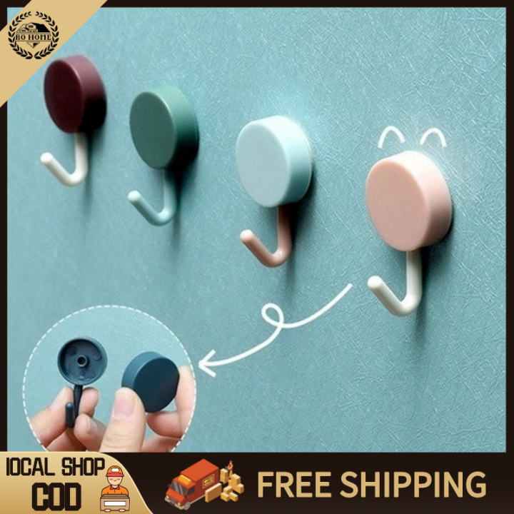 Minimalistic Style Cute Hook Sticker Self Adhesive Wall Hanger Hook ...