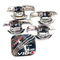 เบ้ารองมือเปิด+ครอบฝาถัง VIGO CHAMP วีโก้แชมป์ สีโครเมี่ยมโลโก้แดง?ส่งฟรี