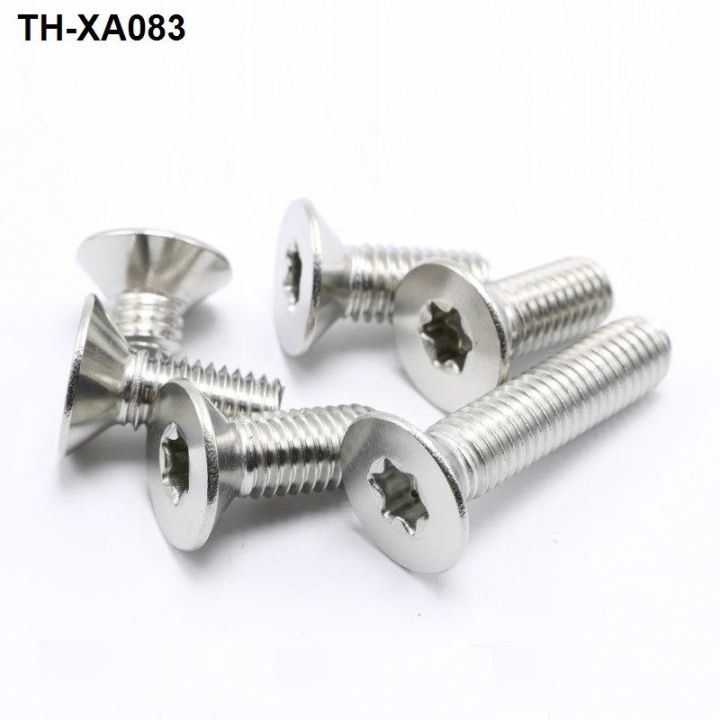 304-stainless-steel-plum-flat-head-screws-countersunk-flower-slot-machine-screw-gb2673-guard-against-theft