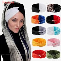 【YF】 Patchwork Headbands for Women Girls Solid Twist Elastic Hairband Yoga Sport Criss Cross Turban Headwrap Hair Accessories Bandage