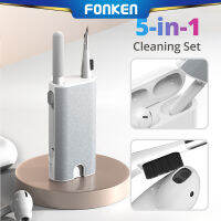 FONKEN 5 In 1หูฟังทำความสะอาดแปรงชุดกล้องโทรศัพท์แท็บเล็ตแล็ปท็อปทีวีหน้าจอทำความสะอาดเครื่องมือชุดหูฟังทำความสะอาดปากกาสำหรับ A-Ir-Pod Pro 3 2 1