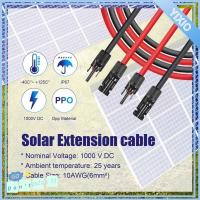 YIXIO คีมสำหรับต่อสายไฟ ส่วนต่อขยายแผงเซลล์แสงอาทิตย์ DC อัตรา6mm ² 14 AWG สายเคเบิล PV ของใหม่ สีดำและสีแดง ลวดทองแดงลวด สายต่อไฟฟ้าโซลาร์เซลล์