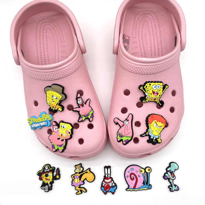 DIY Jibz Croc Shoes Charms Of SpongeBob SquarePants Colored Fashion ...