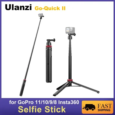 Ulanzi Go-Quick กล้องเพื่อการกีฬาเซลฟี่ขาตั้งแบบสามขาแม่เหล็กขายึดกล้องโกโปรปลดเร็ว11/10/9/8 Insta360กล้องเพื่อการกีฬา S