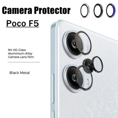 กล้องเลนส์แก้วสำหรับ Xiaomi Poco F5 5กรัมป้องกันกลับเลนป้องกันหน้าจอเต็มปกโลหะแหวน