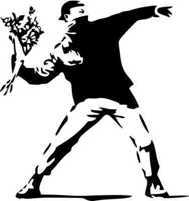 【SALE】 nancarenko1977 Banksy สติ๊กเกอร์ติดผนังไวนิลรูปลอกตกแต่งผนังวอลล์เปเปอร์ภาพจิตรกรรมฝาผนังศิลปะตกแต่งบ้าน