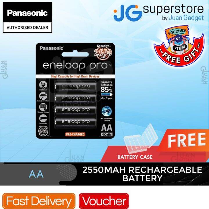 Panasonic Eneloop Pro Bk Hcce Bt Aa Rechargeable Battery Pack Of Black Jg Superstorefsh