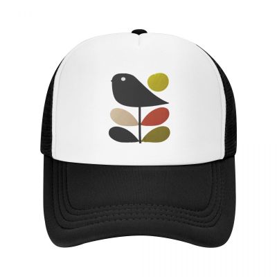 Custom Orla Kiely Stem And Bird Baseball Cap for Men Women Adjustable Scandinavian Style Trucker Hat Streetwear