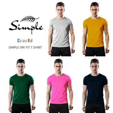 simple drifit t shirt Men & Women American size Plain Dark color top men s  apparel Crew neck Round