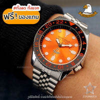 GRAND EAGLE นาฬิกาข้อมือผู้ชาย สายซิลิโคน รุ่น GE131G –SILVER/ORANGE