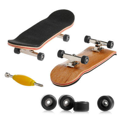 1 เซ็ตดาดฟ้าไม้ Fingerboard สเก็ตบอร์ดเกมกีฬาเด็กของขวัญเมเปิ้ลไม้ชุดใหม่