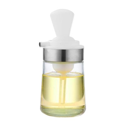 Portable Oil Brush Oil Bottle Silicone Not-Leaking Oil Dispenser Bottle BBQ Grill Oil Brush Liquid Oil Brushes