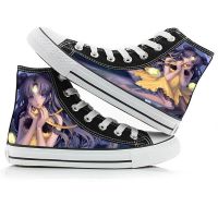 ❈₪  Sailor moon cartoon graffiti printing high for men and women students canvas shoes adolescent leisure sandals