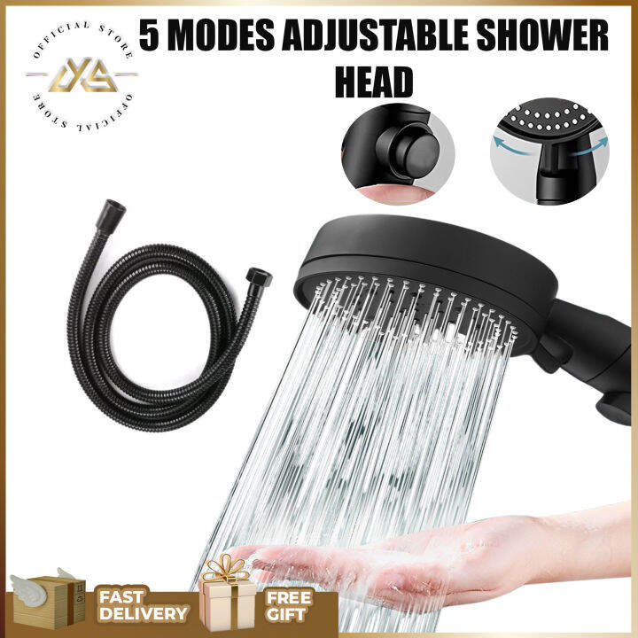 AXS SHOWER HEAD 5 MODE ADJUSTABLE RAIN WATER SAVING HIGH PRESSURE ...