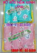 HCMBỘ NỆM GỐI ĐINH LĂNG VẢI COTTON THẮNG LỢI CHO BÉ SƠ SINH  2 GỐI ÔM+1GỐI