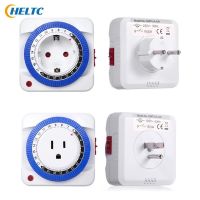 EU Timer Switch Timer 24 Hours Plug In Mechanical Grounded Programmable Smart Countdown Loop Switch Socket Indoor Auto Power Off