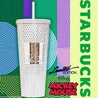 แก้วหนามโลหะเก็บความเย็นรุ่นพิเศษจากสตาร์บัค Starbucks X Disney Mickey Mouse Bling Cold Storage Mug Limited Edition Silver