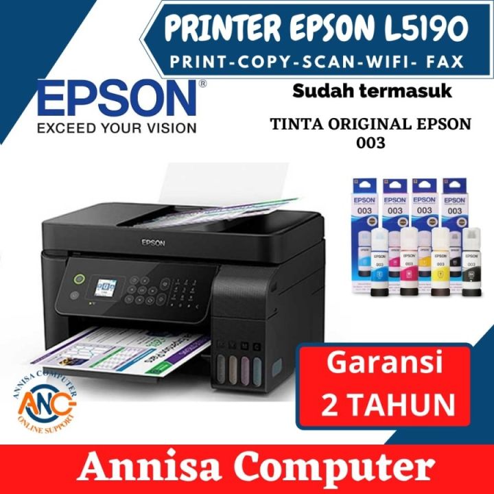 Printer Epson L5190 All In One Print Copy Scan F4 Fax Wifi Lazada Indonesia 3119