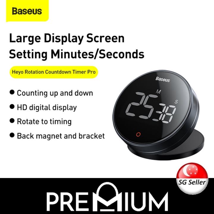 Baseus Heyo Rotation Countdown Timer Pro Dark Grey