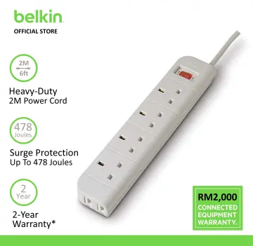 Belkin 4 Socket 2M Surge Protector