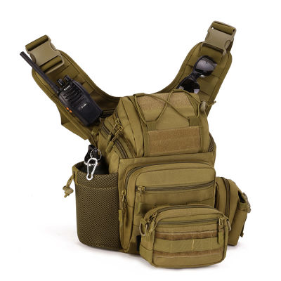 Multifunction oulder Outdoor Photography SLR Camera Bag Tactical Saddle Bag Waterproof Camouflage Army Bag For Hiking K306