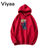 Viyaa เสื้อฮู้ด เสื้อแขนยาวอบอุ่น หลวมและสบาย สไตล์ ทันสมัย เท่ สบาย WWY2392Z6G 38Z230923