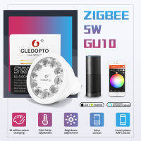 Soposh คู่สีขาวและสี LED สปอตไลท์ GU10 RGB WCW 5W ZGBEE ZLL AC100-240V ทำงานร่วมกับ Amazon Echo บวกหลอดไฟ LED Cct Gu10