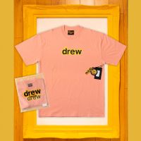 DREW HOUSE เสื้อทีเชิ้ตแขนสั้นแบบเดียวกับตาข่ายผ้าฝ้าย,เสื้อทีเชิ้ตแบบไฮสตรีทตัดหมอกมีตัวอักษร