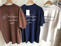 1:1ที่มีคุณภาพสูง Oversized Cole Crawston Scrawled สโลแกน T เสื้อสีน้ำตาลรอยัลบลูสีดำสีขาว CB Tee พร้อมแท็ก Fashion