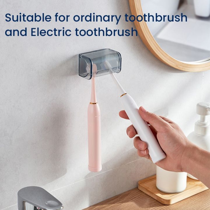 แปรงสีฟันไฟฟ้าแบบ2ช่องที่วางของ-ที่แขวนแปรงสีฟันอุปกรณ์ในห้องน้ำ
