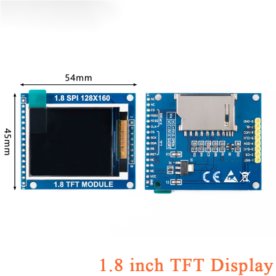 1.8 "; 1.8นิ้ว128*160 Serial SPI TFT LCD โมดูลจอแสดงผล PCB ADAPTER Power IC SD ซ็อกเก็ต ST7735R ไดร์เวอร์ IC สำหรับ Arduino 51