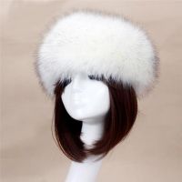 Women Hats 2016 Lady Russian Tick Fluffy Faux Fox Fur Hat Headband Winter Earwarmer Ski Hat Female Hats For Autumn 022