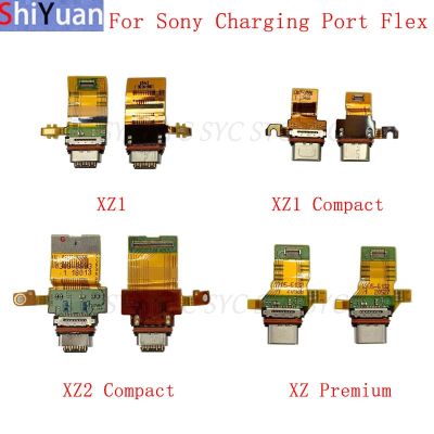 ขั้วต่อสายชาร์จ USB Flex Cable สําหรับ Sony Xperia XZ1 Compact XZ2 XZ Premium Charging Connector Flex Module