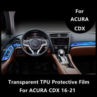 สำหรับ ACURA CDX 16-21ภายในรถคอนโซลกลางใส TPU ฟิล์มป้องกันป้องกันรอยขีดข่วนซ่อมอุปกรณ์ฟิล์มอานิสงส์