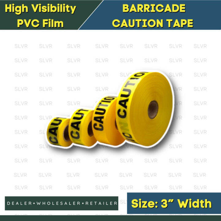 ♪SLVR 300ft x 3 Barricade Caution Tape Warning Tape for Law Enforcement
