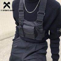 11 BYBBS DARK ยุทธวิธีกระเป๋า Hip Hop Streetwear ผู้ชายถุงเอวปรับกระเป๋าเอวกระเป๋า