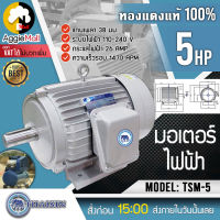 ?? THAISIN ?? มอเตอร์ไฟฟ้า รุ่น TSM-5 (ไทยสิน) กำลังไฟ 240V. 5HP ความเร็วรอบ1450 รอบ มอเตอร์ไฟฟ้า จัดส่ง KERRY ??