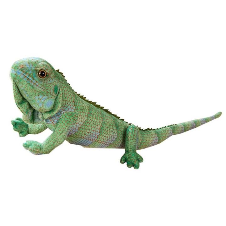 plush-realistic-iguana-animal-figurines-reptile-animal-figures-doll-soft-cartoon-cushion-pillow-gifts-for-children-kids-boys-girls-suitable