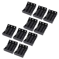 10 Pcs Black Plastic 3 x 3.7V 18650 Batteries 6 Pin Battery Holder Case