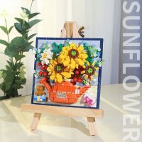 Compatible with Lego building blocks immortal flower rose puzzle assembled toy diy handmade gift for girls Music Box toys