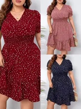 Buy Polka Dots Plus Size Dress online
