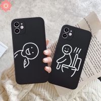 BOUND （in stock）เคสโทรศัพท์มือถือ Tpu นิ่ม ขอบตรง ลายการ์ตูนตลกน่ารัก สําหรับ iPhone 7Plus 11 12 13 14 Pro Max 6 7 8 6S Plus XR X XS Max SE 2020