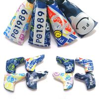 ★NEW★ New product PG Gore straight putter cover Nylon cloth printed smiling face PEARLY GATES golf club set