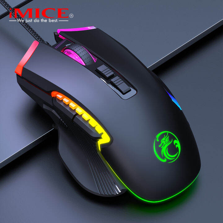 IMICE T70 wired gaming mouse, esports glow, colorful RGB programmable