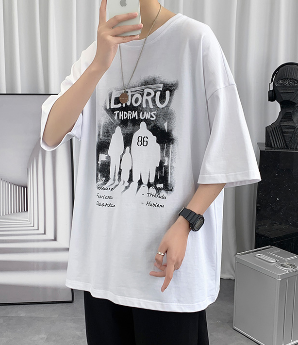 MARK BELT Men's Korean Style Harajuku Style T Shirts Dark Style Print ...