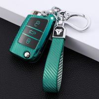 ‘；。【； Tpu Carbon Filber Car Key Case Cover For VW Volkswagen Golf 7 MK7 Tiguan MK2 For SEAT Ateca Leon FR 2 Ibiza For Skoda Octavia A7