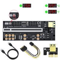 Topdigit VER016ไรเซอร์การ์ด PCI VER016 1X ด่วนเพื่อขยาย16X อะแดปเตอร์6pin ขุด GPU USB 3.0สล็อต PCIE สำหรับการ์ดแสดงผล