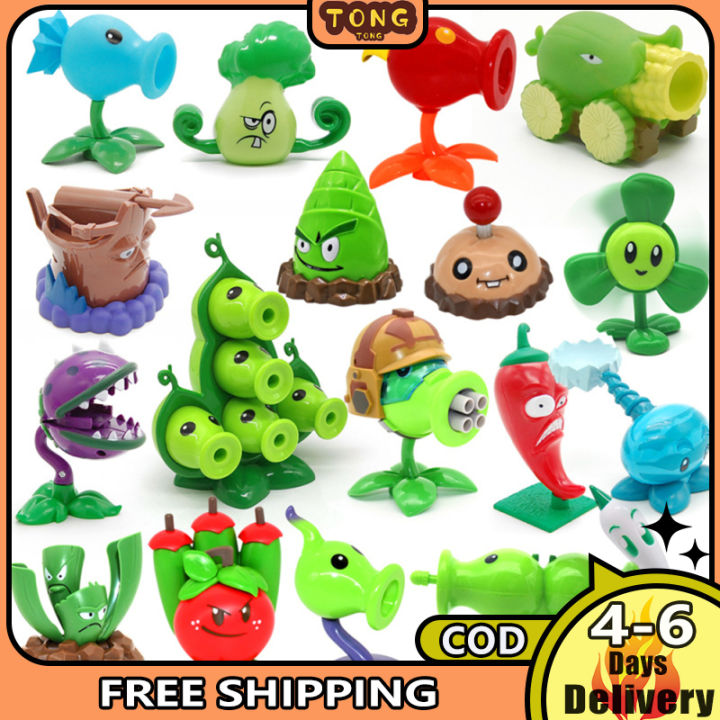 Plants Vs. Zombies Figure Toys Peashooter Gatling Pea Shooter Plastic ...